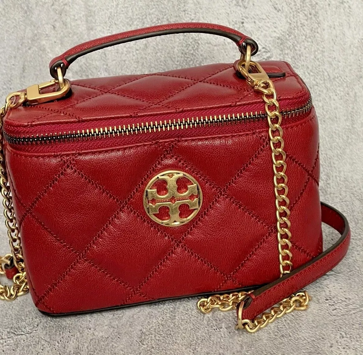 Tory Burch Robinson Mini Shoulder Bag in Red