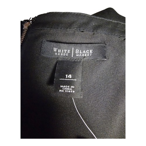 Abito donna nero senza maniche White House Black Market taglia 14 nuovo con etichetta $158 - Foto 8 di 8