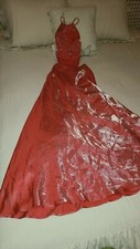 Faviana size 1/2 Coral 2 piece gown juniors prom bridal occasion party v5