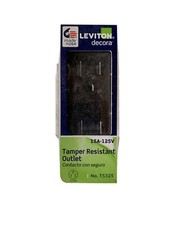 Leviton Tamper Resistant Electrical Outlets 15A-125V Brown T5325