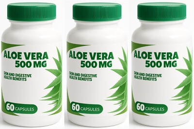 Aloe Vera 500mg Extract  180 Capsules Detox Cleanse & Digestive Belly  Support | eBay
