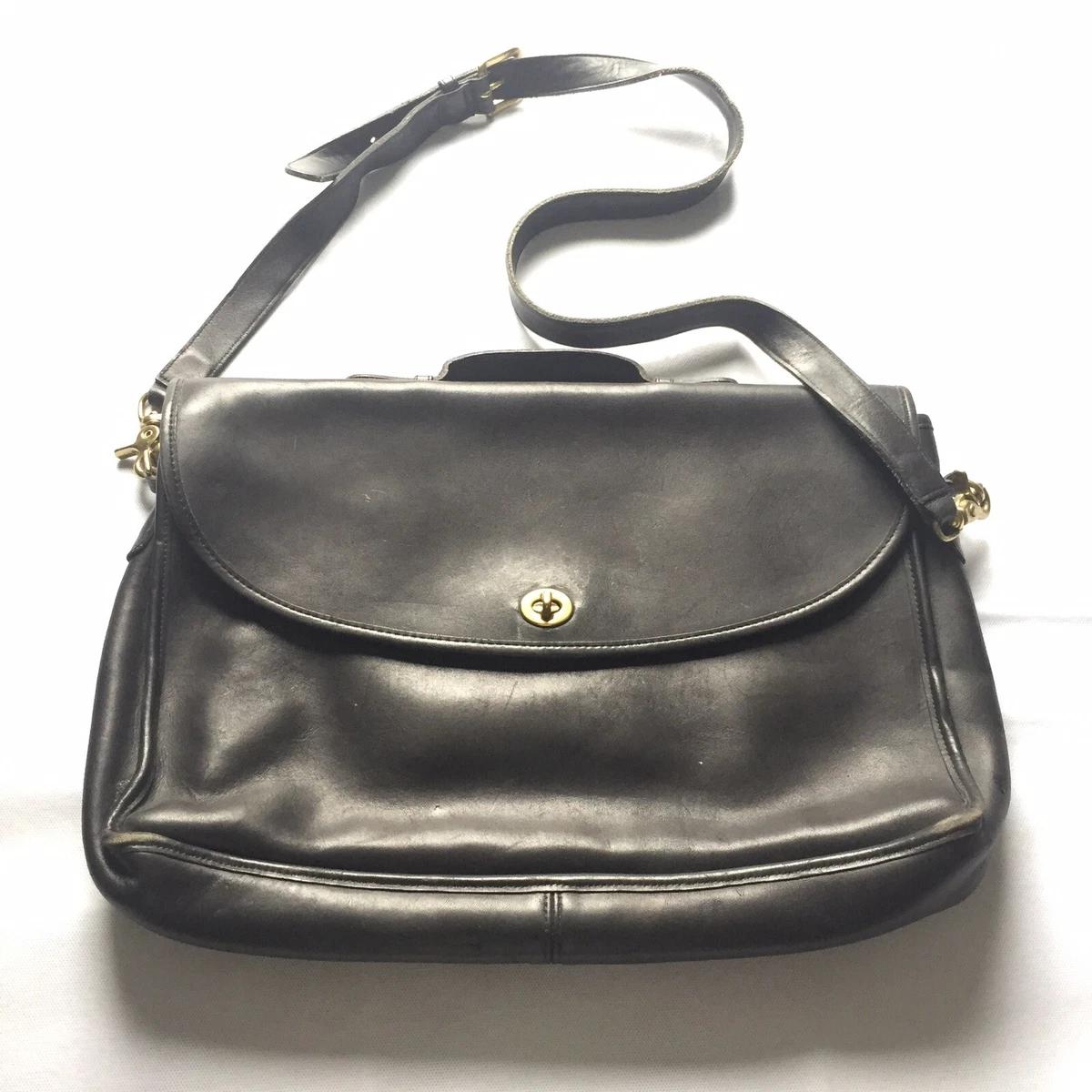 Coach Cowhide Leather Vintage Laptop Bag Men No.E4C 5265 Made In