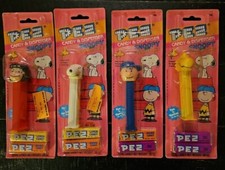 Snoopy, Pez Dispensers Lot Of 4 Charlie Brown Lucy Snoopy Woodstock, NIP 5E 