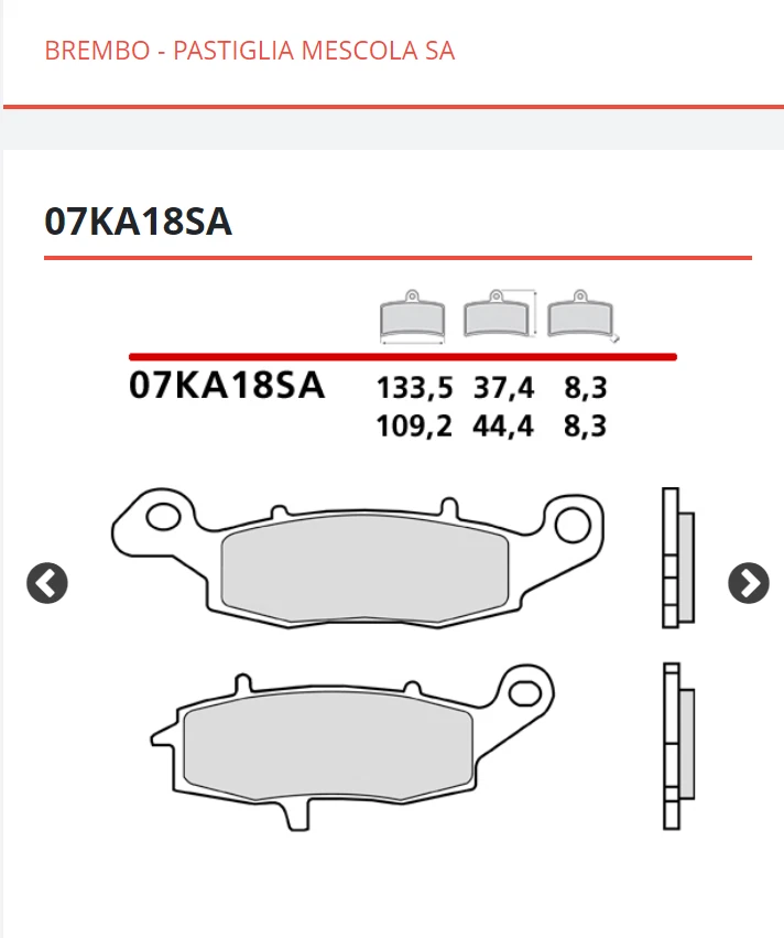 Brembo SA Front + Rear Brake Pads Kawasaki Versys 650 2011 2012 Foto 3 de 4
