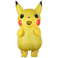 Inflatable Costume Pikachu Jumpsuit Adult Size Funny Halloween Cosplay Party