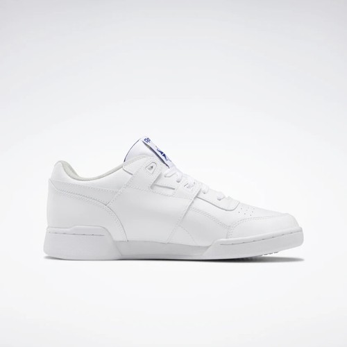 Reebok Workout Plus weiß royalblau Logo Herren Schuhe Größen 7,5 - 12 Modell # 2759 - Bild 3 von 7