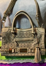 Marc New York Taupefaux Leather By Andrew Marc Perforated Zipshoulderbagsatchel