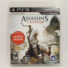 Assassin's Creed III PS3 Sony Playstation 3 2012 Black Label