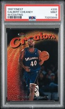 1997 TOPPS FINEST W/COATING #205 CALBERT CHEANEY PSA 9