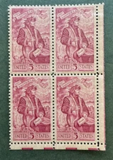 US Stamps Scott 1268 5c Dante Issue 1965 blk of 4 M/NH Fresh Gorgeous gum