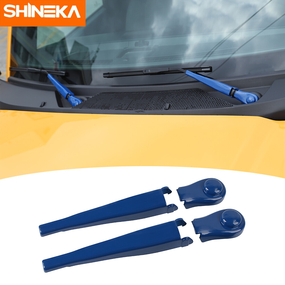 Blue Front Windshield Wiper Arm Blade Cover Trim Decors for Ford Bronco