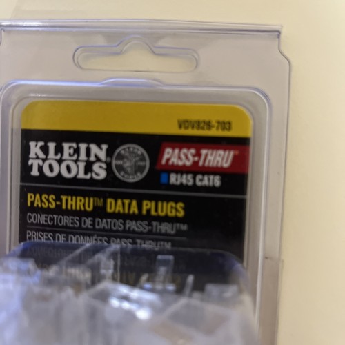 Klein Vdv826-703 50 pack of cat 6 pass thru plugs - Picture 2 of 2
