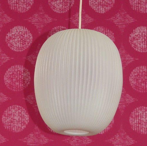 Lampe Kunststoff 60er 70er Erco 2101 Aloys Gangkofner Plisseelampe cocoon retro - Bild 3 von 9