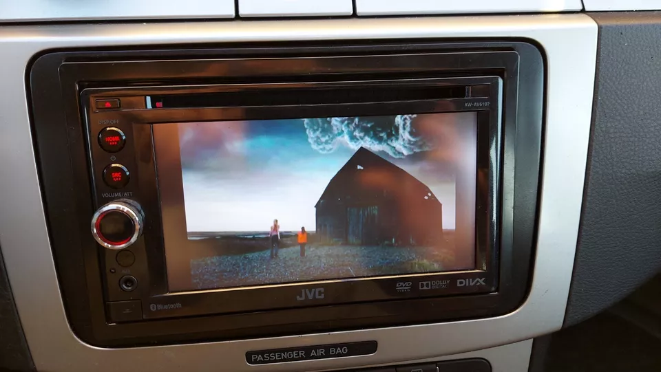 stereo 2 din jvc kw-av61bt bluetooth dvd  cd usb aux 3 rca front estrai 50x4 - Immagine 2 di 4