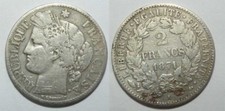 1 Piece 2 Francs Silver Ceres 1871 Small A (006)