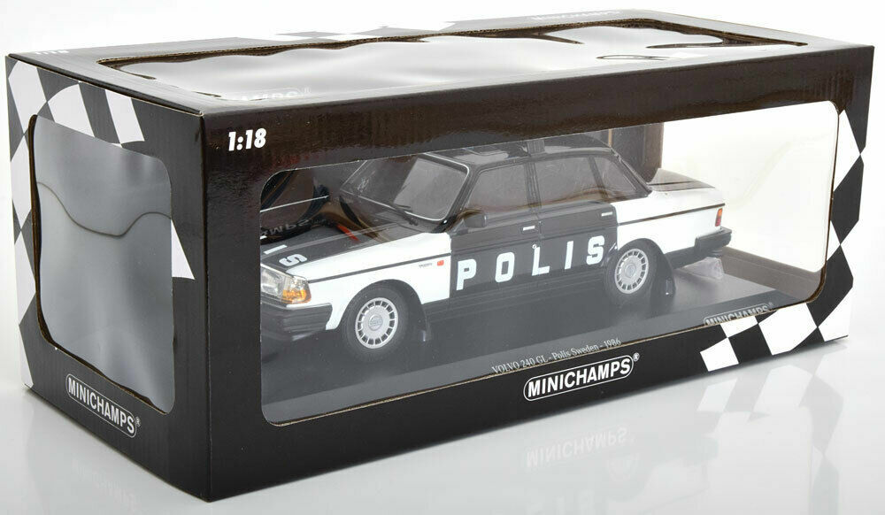 ミニチャンプス ボルボ240 GL パトカー Vintage Volvo 240 GL Police Car 1/18 Scale by Minichamps