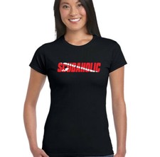 Scubaholic Damen lustiges Tauchen T-Shirt Tauchen Meer Ausrüstung Ausrüstung Flipper