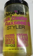 Shine N Jam Black Castor & Flaxseed Oil Styler Gel 32 oz
