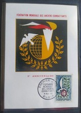 Carte Premier Jour Timbre N° 1292 Anciens Combattants Oblitéré Paris 1961