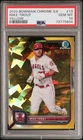 Mike Trout - 2022 Bowman Chrome Sapphire Edition Yellow Refractor  PSA 10 #18/50