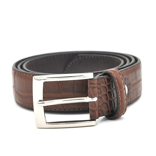 Herren Mode Gürtel Kunst Krokodil Muster Leder Luxus Designer Zubehör - Bild 6 von 11