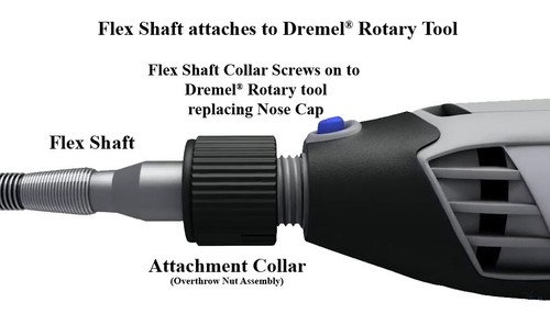 Dremel® Accessory: Adapter for the Right Angle Attachment on Dremel® Flex Shaft - Picture 8 of 17