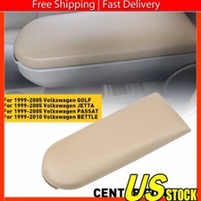 Beige Pu Leather Center Console Armrest Cover Lid For Vw Golf Jetta Mk4 Beetle