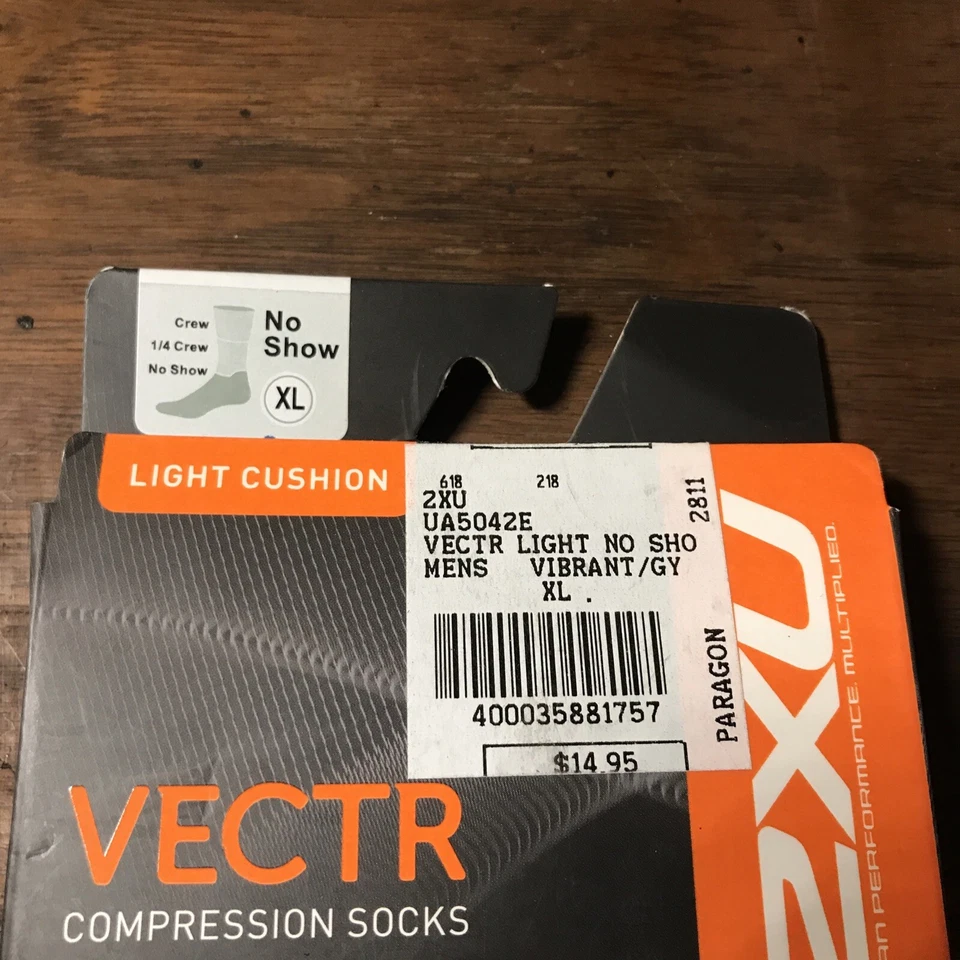2XU Vectr Light Cushion No Show Mens Sock - 2024 Size XL - Image 4 of 4