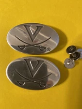Lot of 2 University of Virginia Cavaliers Conchos with Screws 1 1/4” Wide New