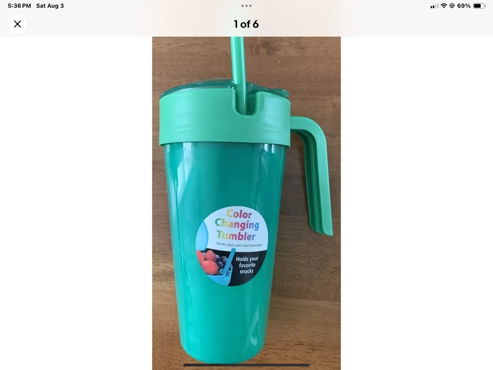 ~ Conjunto de dois copos Mainstays 24 Oz mudança de cor, comporta lanches 🥤🍿🧃~ - Imagem 4 de 4