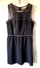 Vera Wang Princess Juniors 5 Black Round Neck Sleeveless Back Zip Sheath Dress