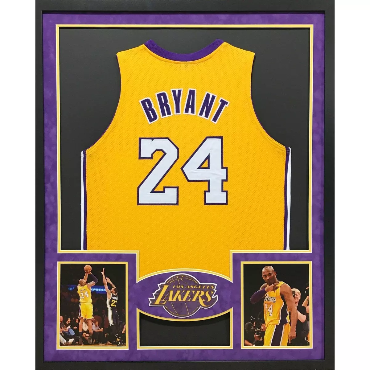 Kobe Bryant Autographed and Framed Purple Lakers Jersey