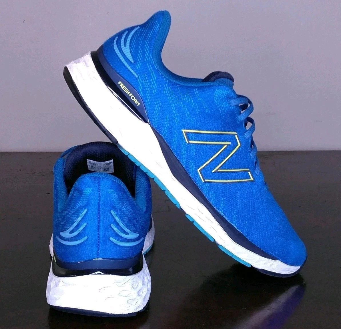 NEW BALANCE Shoes Mens SIZE 14 FRESH FOAM 880v11 M880F11 BLUE Yellow RUNNING USA
