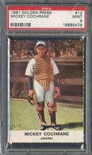 1961 GOLDEN PRESS #12 MICKEY COCHRANE PSA 9 ATHLETICS HOF *DS15729