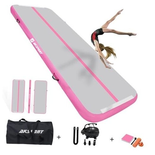 Inflatable Gymnatsics Mat Tumble Track 10ft 13ft 16ft 16ftx3.3ftx4inch Pink