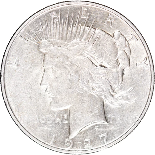 1927-D $1 Peace Silver Dollar ~ AU Details