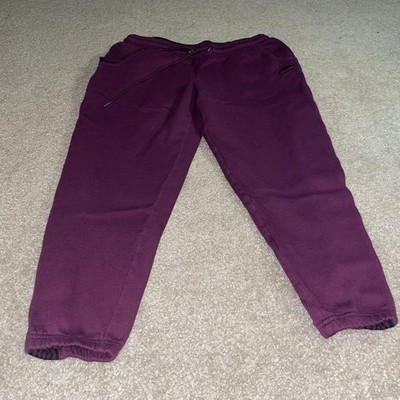 Umbro Sweatpants Adult Large Maroon Fleece Side Stripe Joggers Soccer B-323