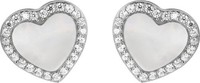 Jacques Lemans - Ohrstecker Herz Sterlingsilber Mit Perlmutt Und Zirkonia