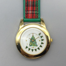 Vintage Christmas Tree Watch Keychain Holiday...