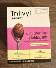 NEW Trilivy Reset Chocolate Pudding Optavia 7 Packets Mix 6/27 NIB FREE SHIP