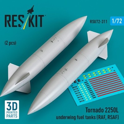 Reskit RSU72-0311 Tornado 2250L underwing fuel tanks (RAF, RSAF) (2 pcs) 1/72