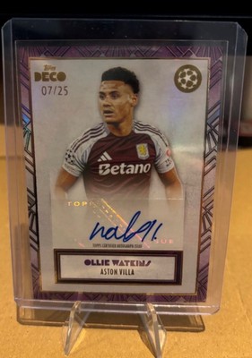 Ollie Watkins Autograph /25 Topps Deco 2024/25