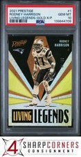 2021 PRESTIGE LIVING LEGENDS GOLD XTRA POINTS RODNEY HARRISON #/99 POP 1 PSA 10
