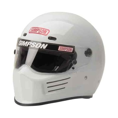 Simpson Racing 7210021 SA2020 Super Bandit Racing Helmet Adult Medium White