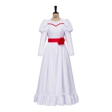 Annabelle Doll Cosplay White Dress Women's Halloween Horror Costume
