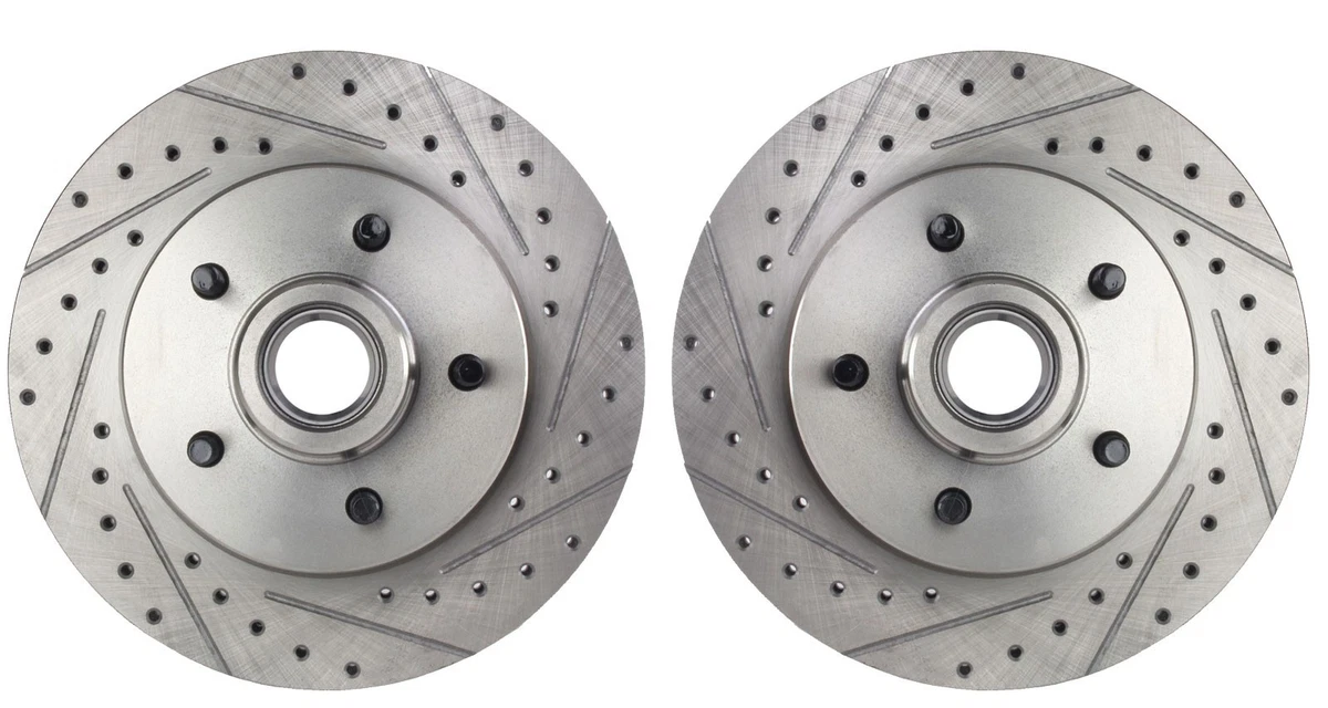 Kit De 6 Pastillas De Freno Perforadas Para Discos De Camión Chevy GMC C10 (1963-1970) - Para Husillo De 2.5" De Caída