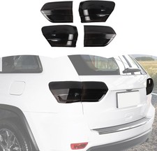 Smoked Black Tail Light Lamp Cover Guard Trim Exterior-jeep Grand Cherokee 14-20 Smoked Black Tail Light Lamp Cover Guard Trim Exterior-jeep Grand Cherokee 14-20