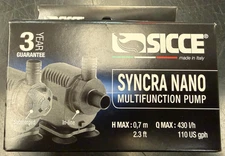 Sicce Syncra Nano 110 GPH  Circulation Aquarium Water Pump 