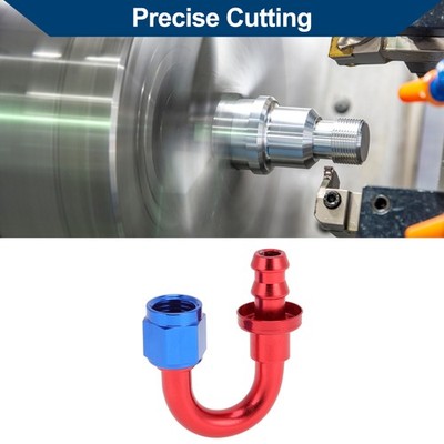 AN6 180 Grad 3/8 ''ID Push-Lock Schlauch Fitting Ende 1 Pc Rot Blau