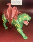 Vtg He-Man Masters of the Universe MOTU Battle Cat Figure 1983 & Saddle Armor